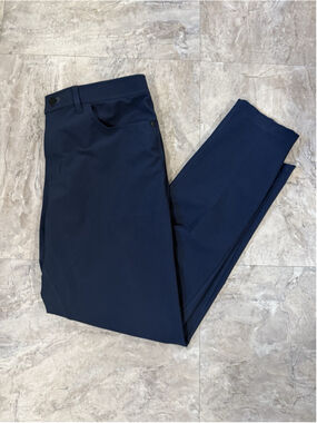 Public Rec Pants Mens 34x32 Navy Dealmaker Chino Performance Stretch Golf Work